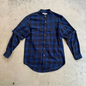Public School NYC Flannel Long Sleeve Shirt Mens Small USA